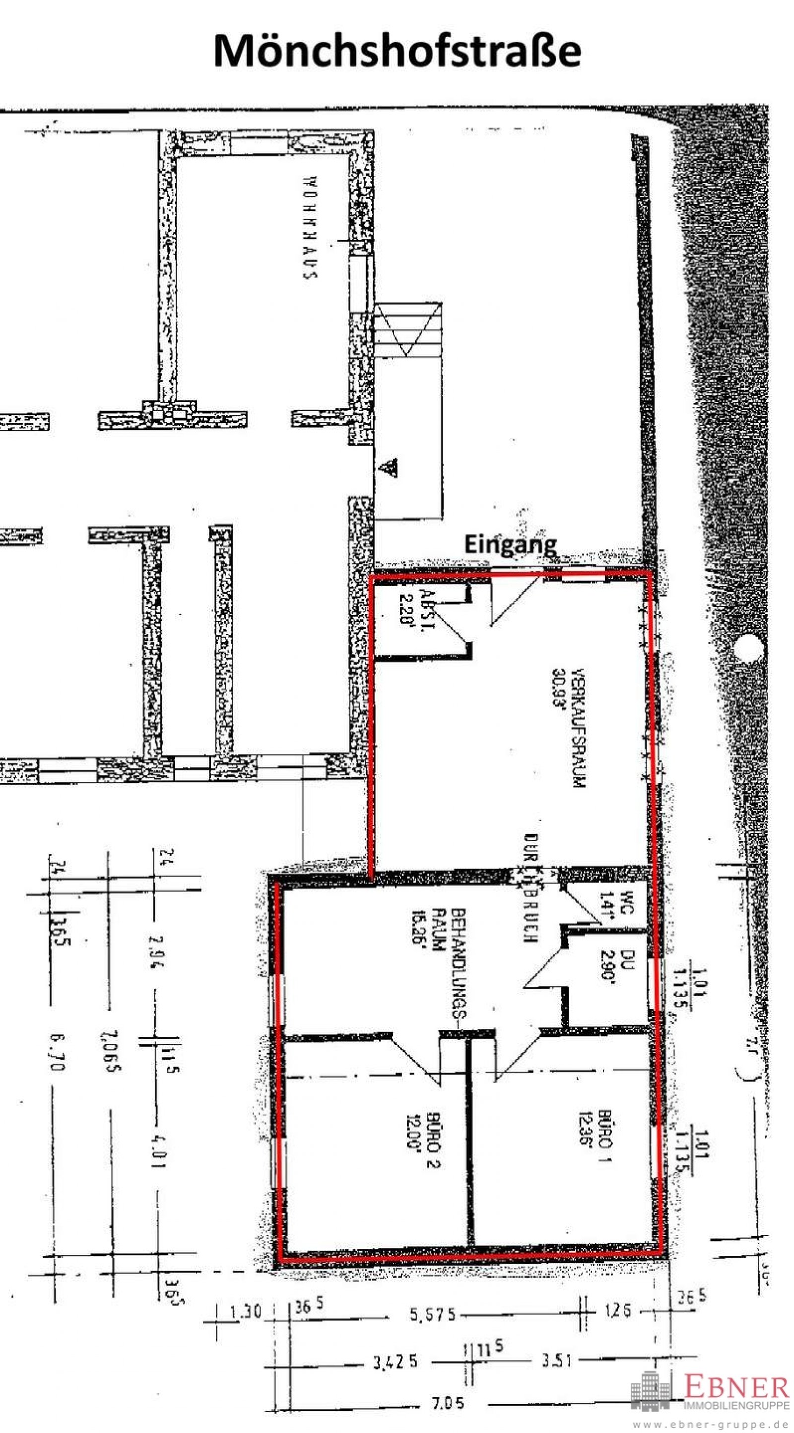 1185 Grundriss markiert